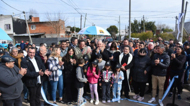 Alak inauguró nuevo asfalto y obras hidráulicas para Altos de San Lorenzo