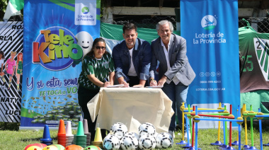 Lotería y Telekino donaron vallas, pelotas y conos al Club Deportivo y Recreativo 25 de Mayo de La Plata