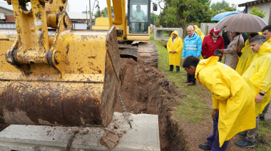 La Plata: avanza el conducto aliviador de Parque Sicardi