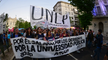 Los docentes universitarios de La Plata realizan un paro por la aplicación de la ley de financiamiento