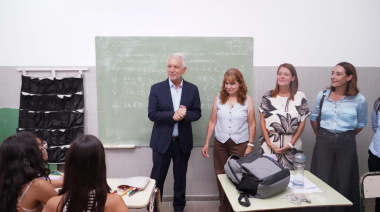 Alak recorrió las obras que avanzan en la Escuela de Educación Secundaria Nº83