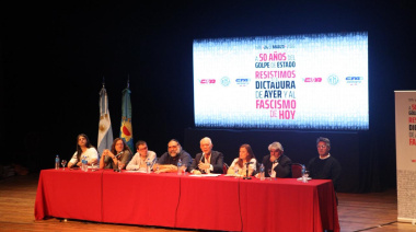 Las centrales sindicales realizaron en La Plata un plenario con el lema: “A 50 años del golpe de Estado, resistimos a la dictadura de ayer y al fascismo de hoy”