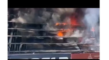 Se prendió fuego una tribuna de la cancha de rugby del Club San Luis de La Plata