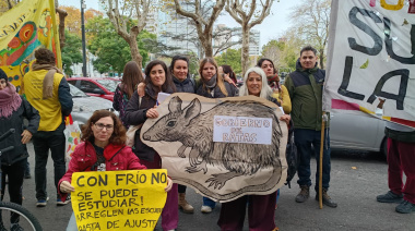 Alumnos y docentes protestaron contra la "presencia de ratas" en escuelas de La Plata