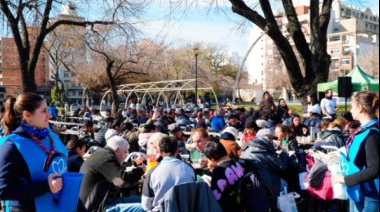 Cáritas, Cruz Roja y la FULP participaron de una jornada solidaria en La Plata