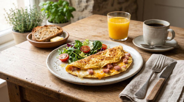 Omelette de jamón y queso: qué lo diferencia de una tortilla y por qué es un infaltable de bares y cafeterías