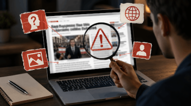 Señales de que una noticia en línea podría ser falsa