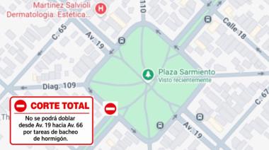 Por trabajos de bacheo hay corte de tránsito en la esquina de 66 y 19 de La Plata