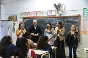 Alak recorrió obras en escuelas de Altos de San Lorenzo, Tolosa y Arana