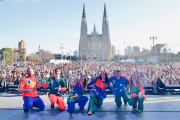 Por el Día del Niño hubo un multitudinario festejo en la Plaza Moreno de La Plata