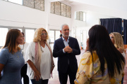 Alak supervisó el avance de obra del polo educativo de Los Hornos