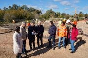 Alak, Katopodis y Arteaga recorrieron la obra de la nueva bajada de la Autopista Buenos Aires-La Plata en City Bell