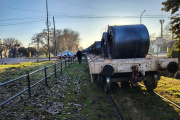 Descarriló un tren de cargas en Tolosa y cortaron un paso a nivel
