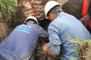 Continúan los trabajos para restablecer el servicio de agua en La Plata