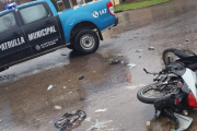 Una motociclista sufrió una hemorragia cerebral después de un choque en 7 y 503