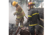 Un incendio afectó en la madrugada de este martes una maderera en Arturo Seguí