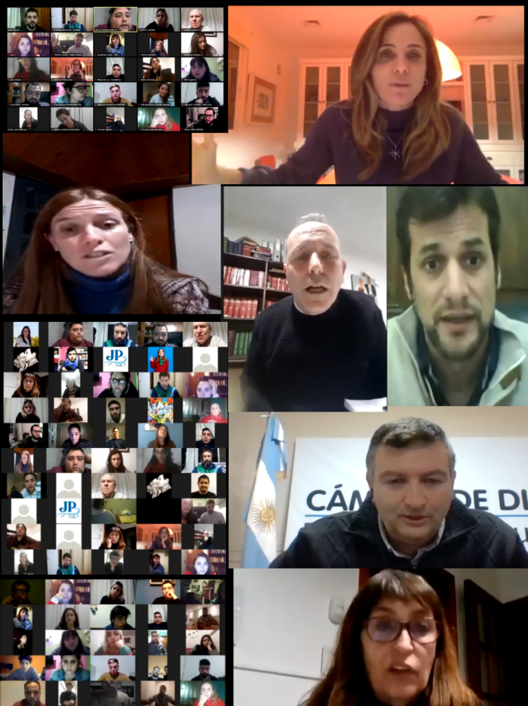 En un encuentro virtual con más de 30 organizaciones jóvenes que componen el Concejo de la JP del Partido Justicialista La Plata.